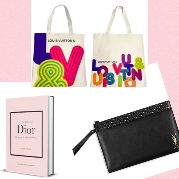 Yves Saint Laurent Handbags - LV TOTE YSL COSMETIC BAG DIOR BOOK BUNDLE